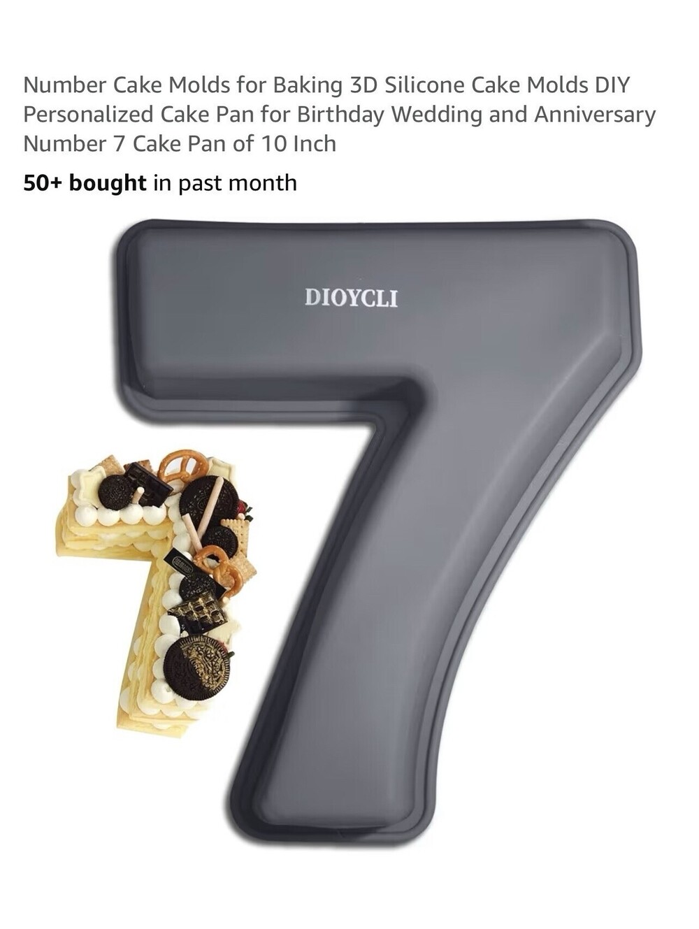 Brand New #7 Seven Number Cake Mold